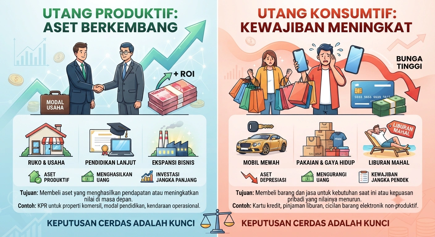 Utang Produktif vs Utang Konsumtif: Garis Tipis yang Menentukan Masa Depan Finansial Anda